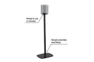 Flexson Floor Stand for Sonos One, One SL and Play 1, Black - Magnum Sound and Vision