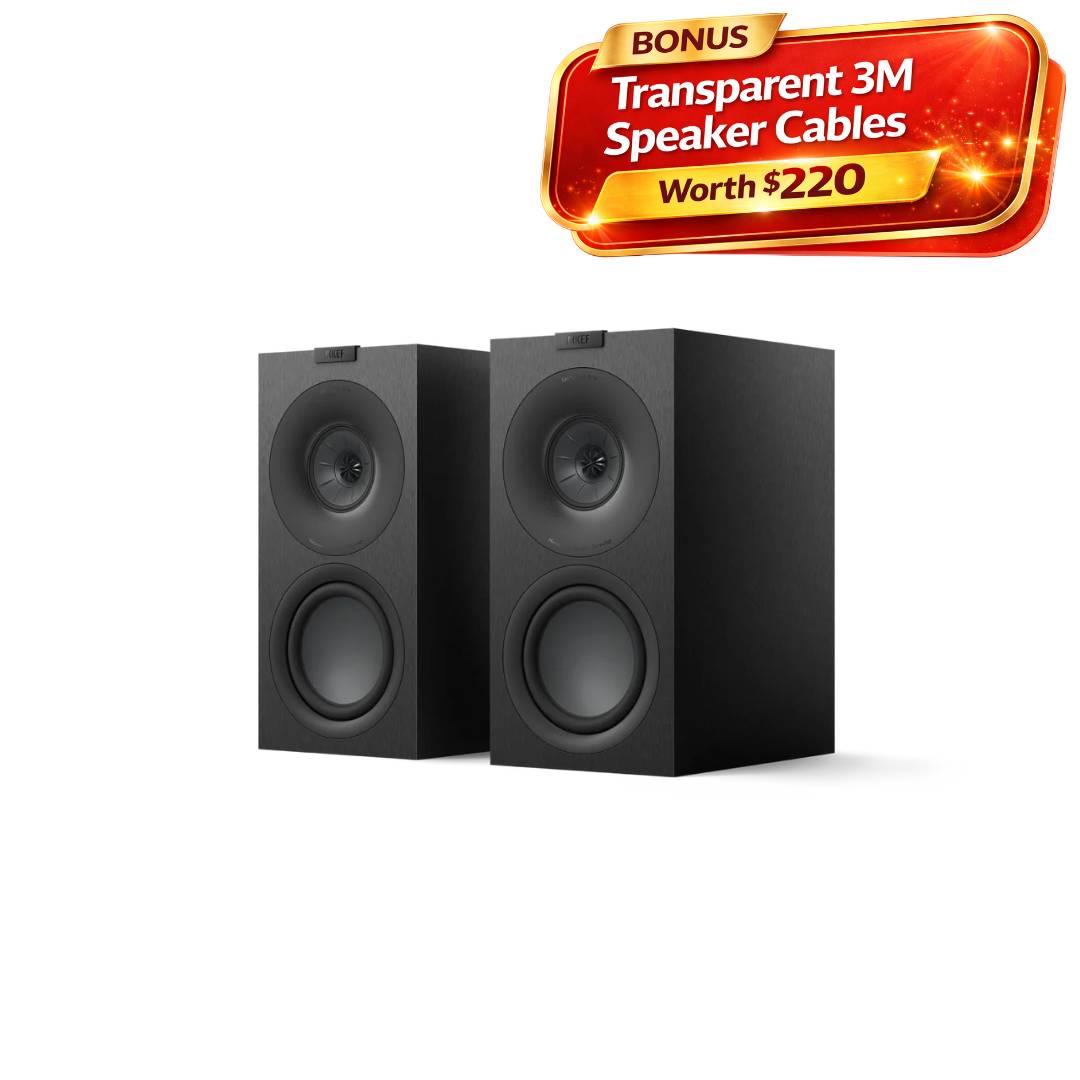 KEF Q Concerto Meta Bookshelf Speakers (Bonus Transparent 3m