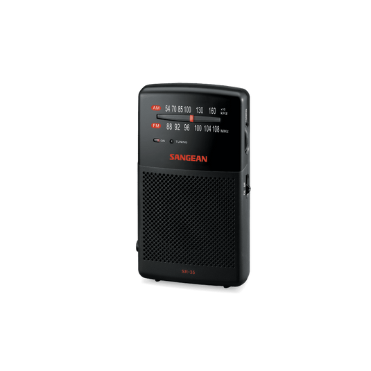 Sangean SR-35 AM / FM Pocket Radio, Black