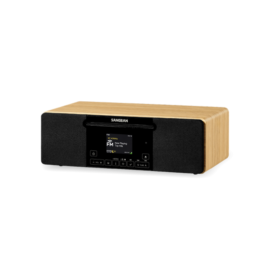Sangean WR-60 AM/FM/CD/Bluetooth Wooden Cabinet Radio, Natural Maple