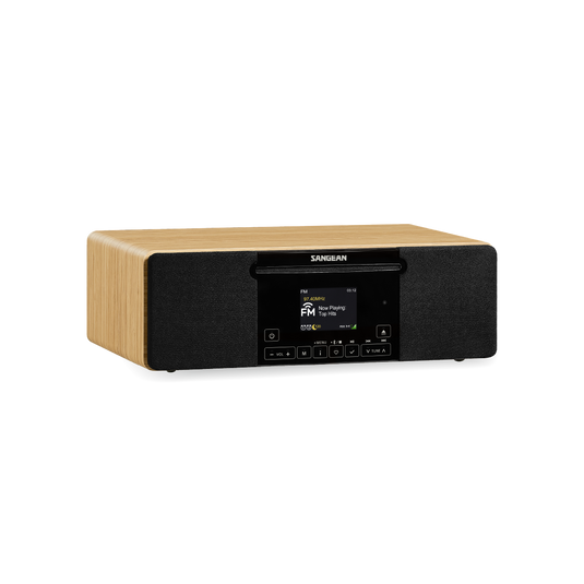 Sangean WR-60 AM/FM/CD/Bluetooth Wooden Cabinet Radio, Natural Maple