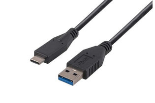 1M USB 3.1 USB-C Male to USB-A Male Cable. Black Colour Up to 10G Data Transfer Speed