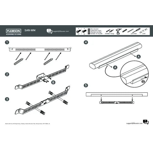 Flexson Wall Mount for Sonos Arc, Black
