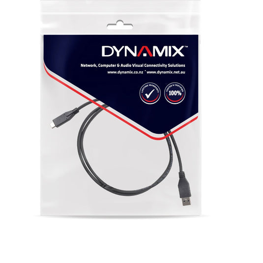 1M USB 3.1 USB-C Male to USB-A Male Cable. Black Colour Up to 10G Data Transfer Speed