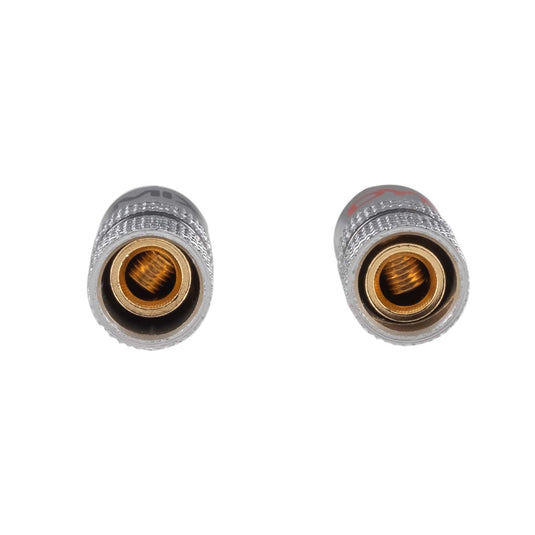 Gold-Plated Banana Plugs – Alloy Jacket, 14AWG Max, Red/Black Pair