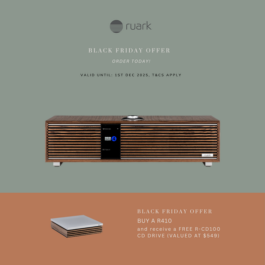 Ruark Audio R410 Integrated Music System - (FREE R-CD100 CD DRIVE VALUED AT $549)