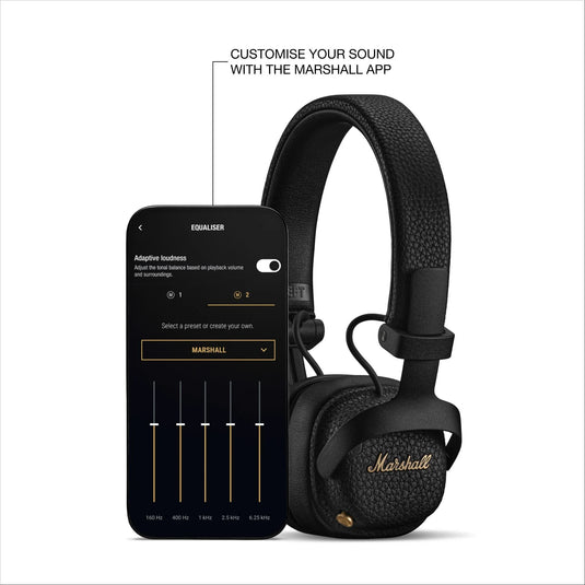 Marshall Milton A.N.C On-Ear Wireless Headphones (Black)