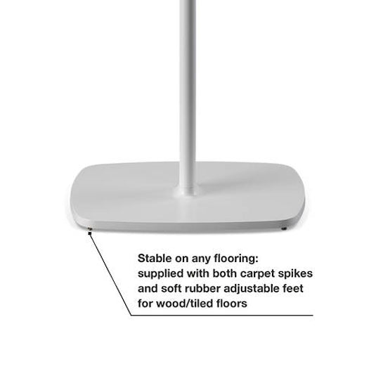 Flexson Floor Stand for Sonos One/Play1, White, Pair - Magnum Sound and Vision