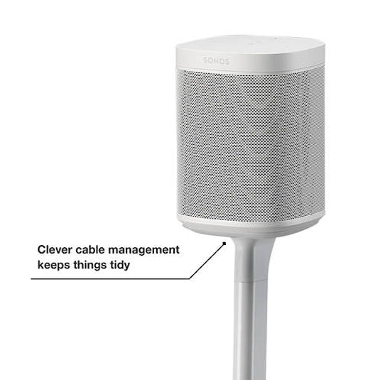 Flexson Floor Stand for Sonos One/Play1, White, Pair - Magnum Sound and Vision