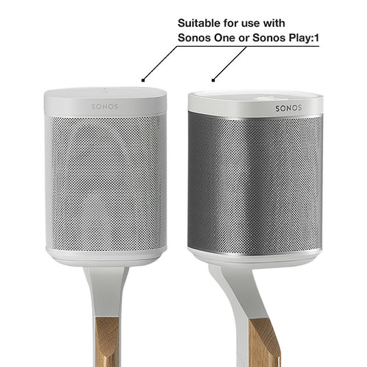 Flexson Premium Floor Stand for Sonos One, One SL and Play 1, White - Magnum Sound and Vision
