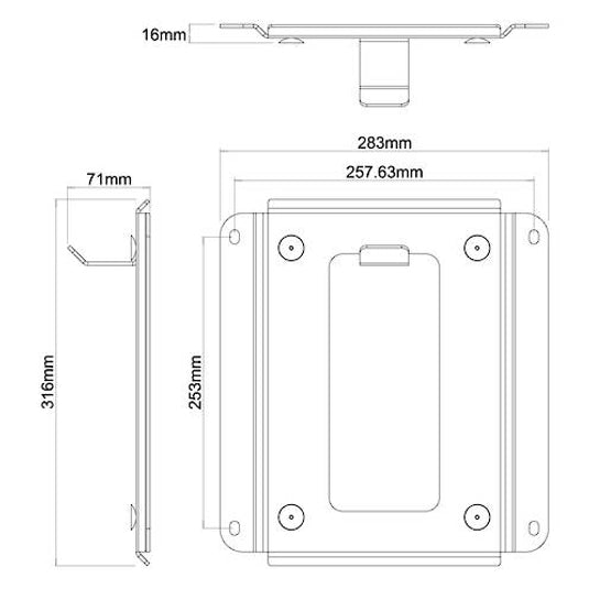 Flexson Wall Mount for Sonos Sub, Black, Each - Magnum Sound and Vision