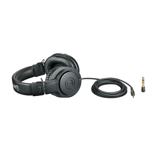 Audio Technica ATH-M20xBT Wireless Over-Ear Professional Monitor Headphones - Black