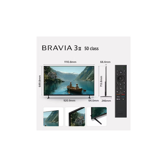 Sony BRAVIA 3 II 50" 4K Google TV