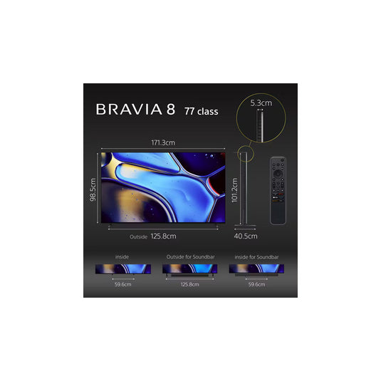 Sony BRAVIA 8 OLED 4K Smart 77" TV