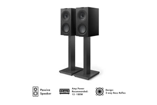 KEF Q Concerto Meta Bookshelf Speakers and KEF SQ1 Floor Stand Bundle