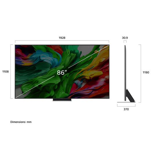 LG 86 Inch QNED evo AI Mini LED QNED86A 4K Smart TV