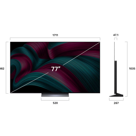LG 77 inch OLED evo AI C5 4K Smart TV 2025