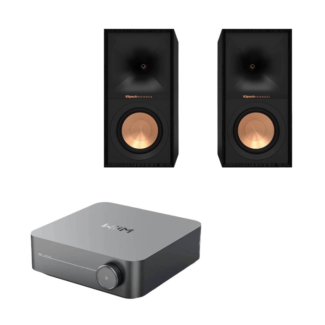 WiiM Amp + Klipsch R50M Bookshelf Speakers Pack – Magnum Sound and Vision