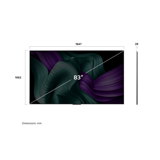 LG 83 Inch OLED evo AI M5 4K Smart TV with True Wireless Video & Audio Transfer