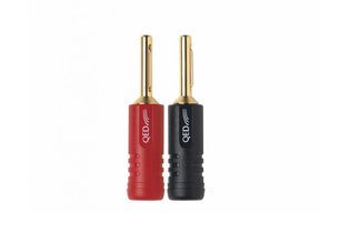 QED Screwloc ABS 4mm Banana Plugs, Pair - Magnum Sound and Vision