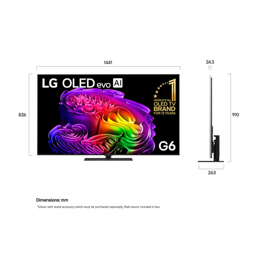 LG OLED evo AI G6 65" 4K Smart TV (2026)