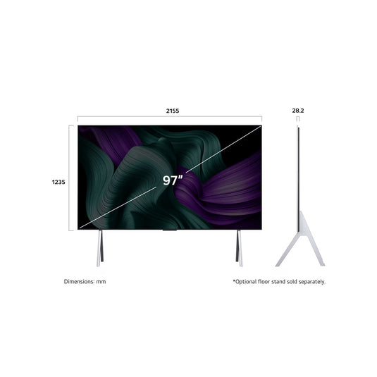 LG 97 Inch SIGNATURE OLED M5 4K Smart TV with Wireless Video & Audio Transfer