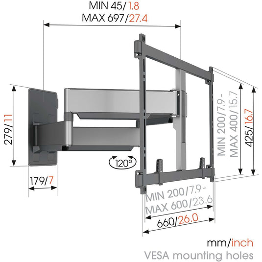 Vogels Elite Series Forward Motion XL Mount 55 - 100" 75kg