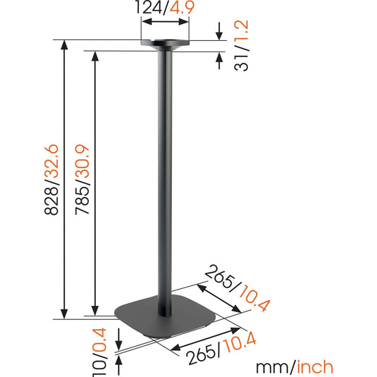 Vogels SOUND4301 Speaker floor stand for Sonos One (SL) + Play:1. Black, Each