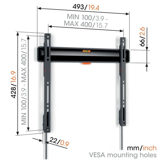 Vogel's TVM 3405 Fixed TV Wall Mount (32-77", Max 50kg)