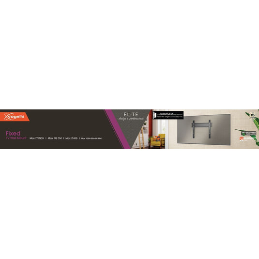 Vogel's TVM 5505 Elite Fixed TV Wall Mount For 32 - 77" Displays - Black